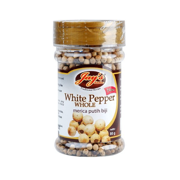 

Jays White Pepper Whole 80Gr