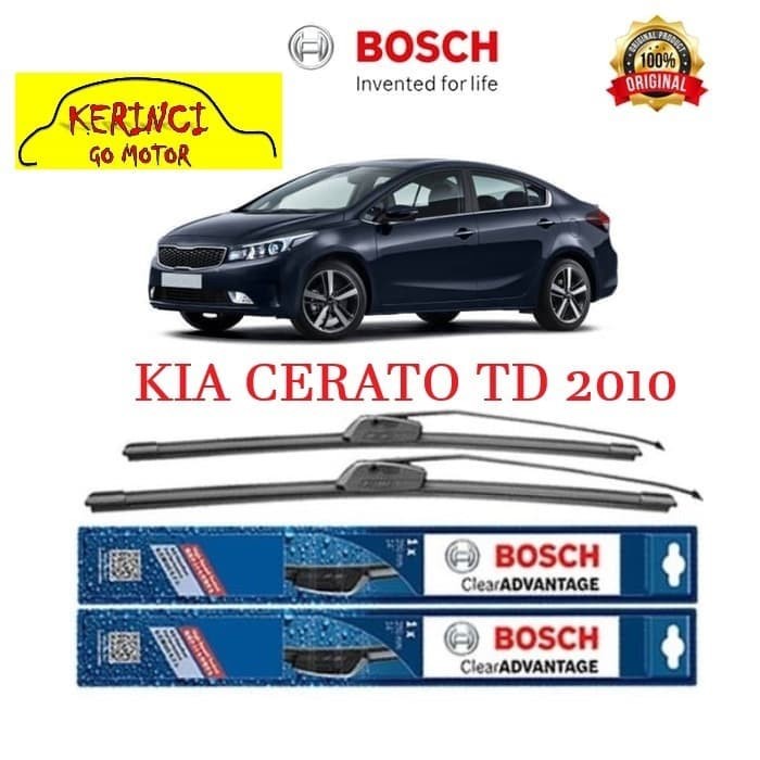 WIPER BOSCH CLEAR ADVANTAGE KIA CERATO TD 2010 24&quot; &amp; 19&quot; SEPASANG