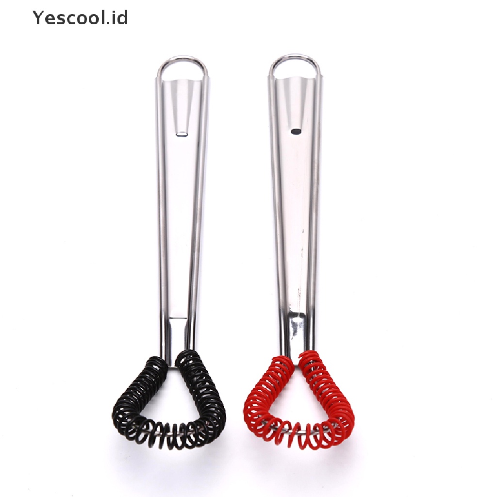 【Yescool】 Mini Egg Whisk Stainless Steel Beater Handheld Milk Frother Foamer Coffee Mixer .