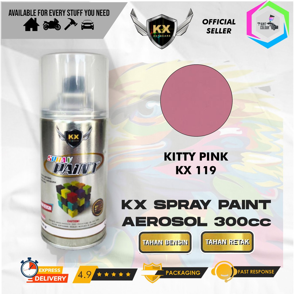 Cat Semprot Aerosol / Pylox KX Autocare Paint - KX 119 KITTY PINK