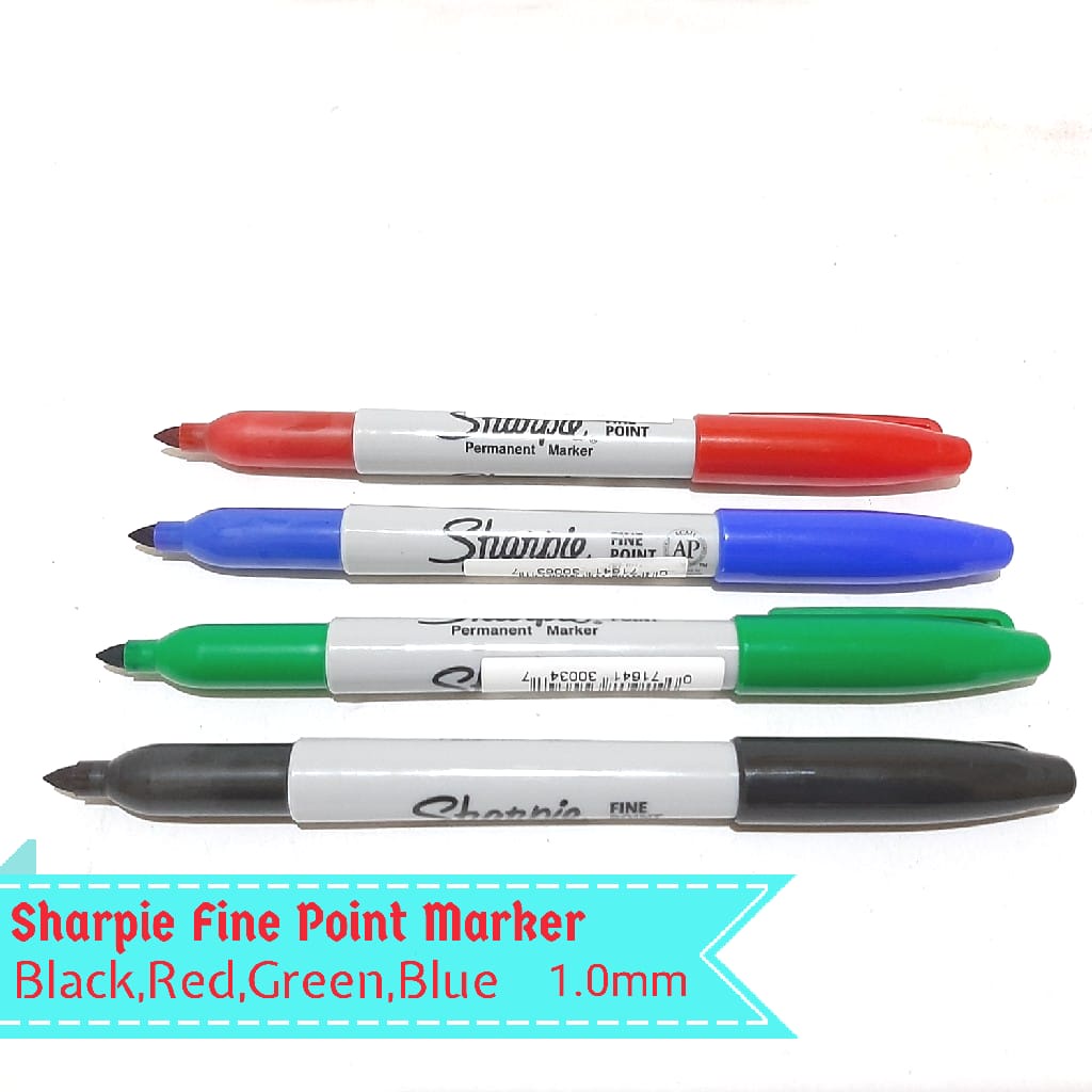 Jual SHARPIE Fine Point Permanent Marker 1.0mm Tinta Hitam,merah,biru ...