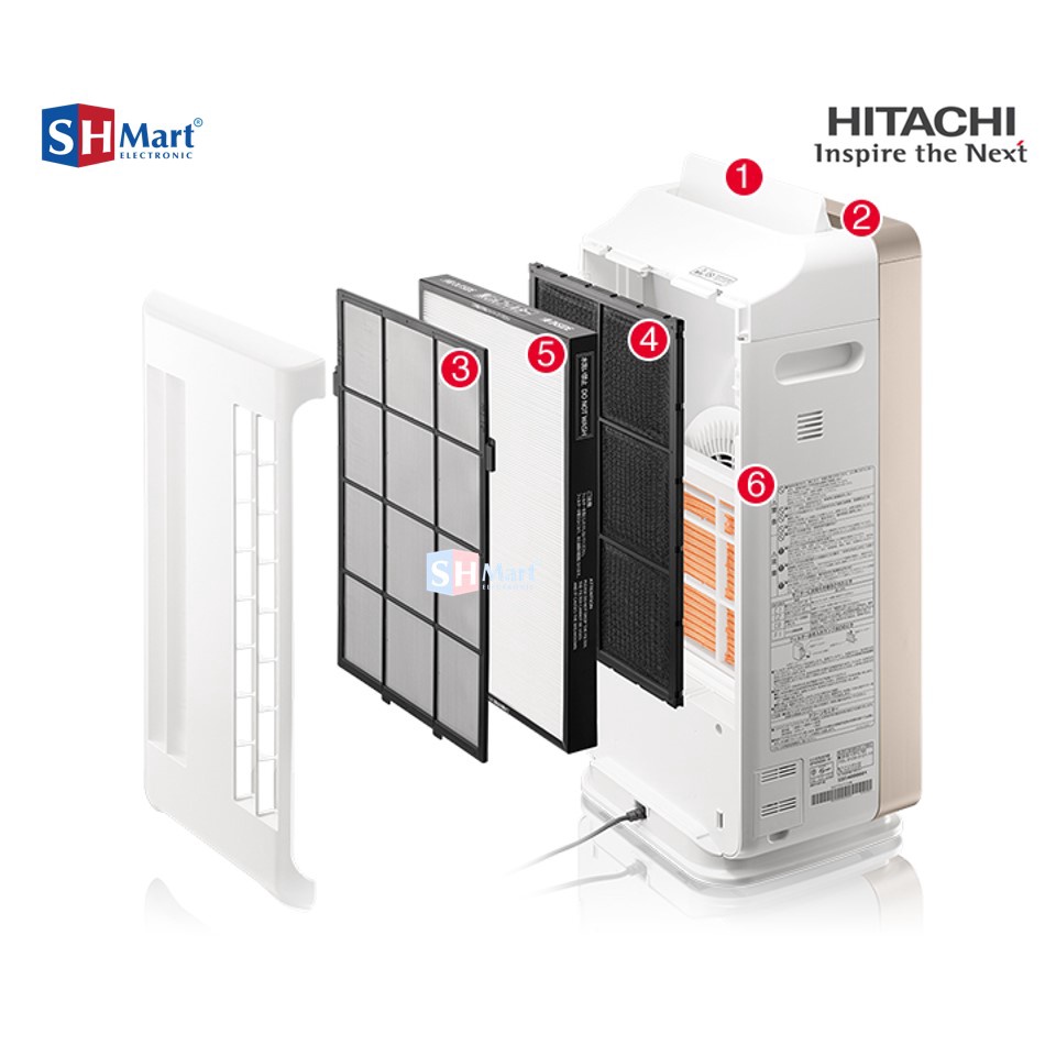 Air Purifier Hitachi EP-A9000 (Pembersih Udara) EPA9000 68m2 Champagne