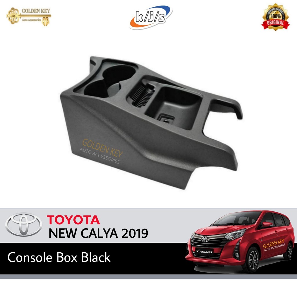 Console Box New Calya 2019 Tempat Minumana dan Coin Warna Hitam