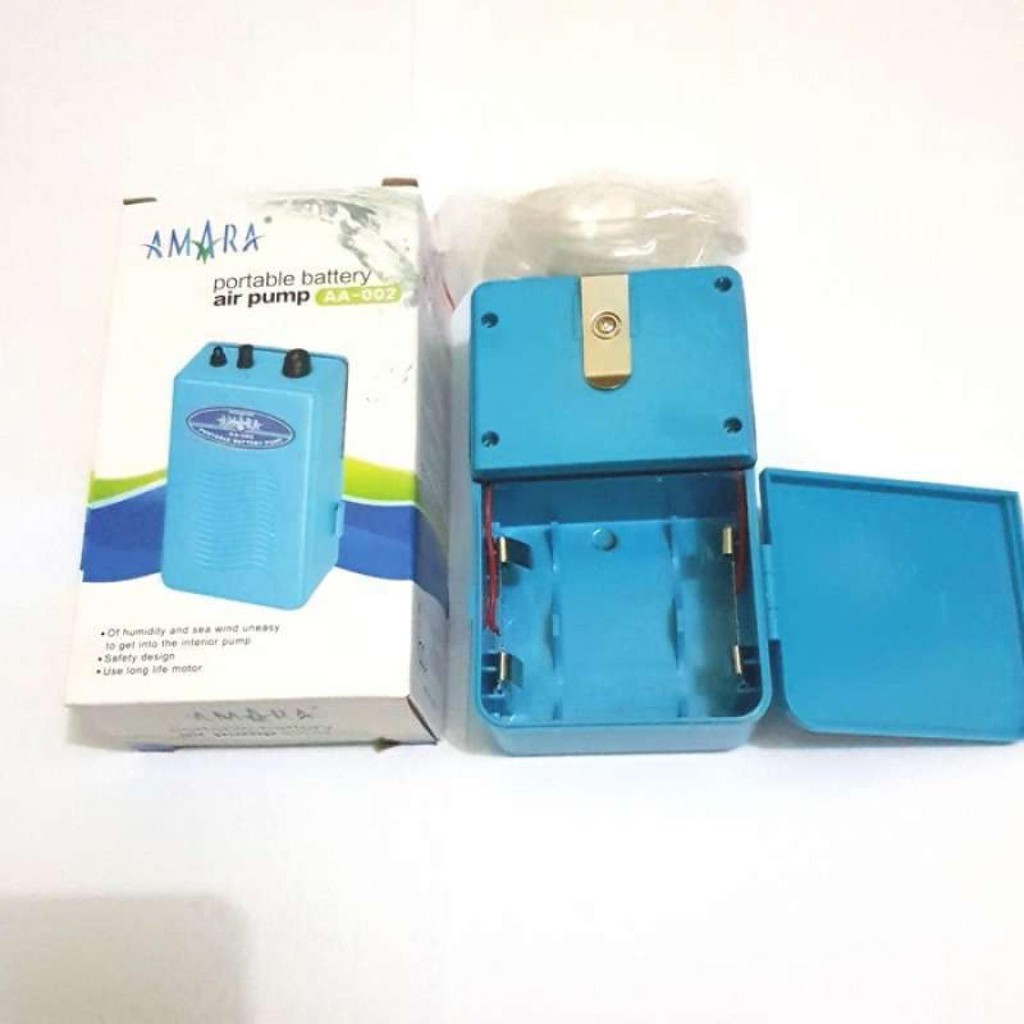 AMARA AA 002 AA002 portable Pompa Udara Aerator Baterai Battery Aquarium