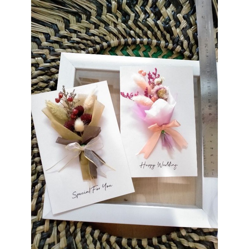 Kartu ucapan Premium Dried Flower greeting Card