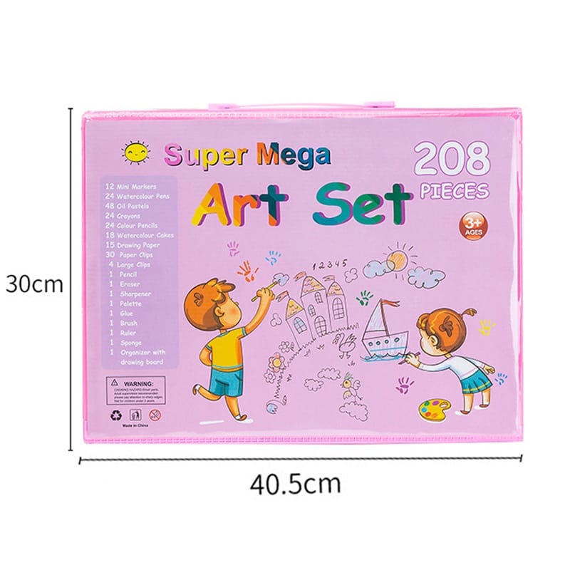 WE Crayon Set 208pcs / Krayon Mewarnai Anak 208pcs / Pensil Warna Set 208pcs