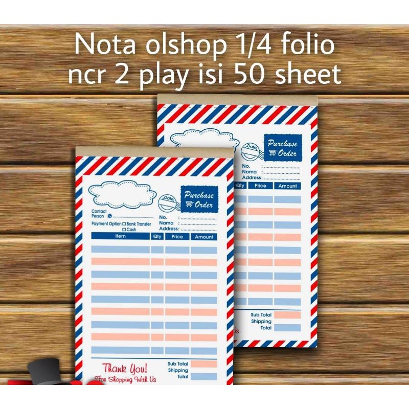 

NOTA PENJUALAN ALL SHOP 2 PLY MURAH - MOTIF AMPLOP AIRMAIL