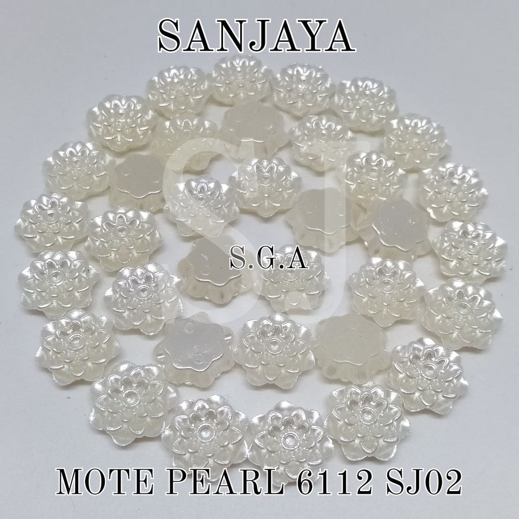 MOTE PEARL / MANIK BUNGA AKRILIK / MANIK PEARL BUNGA / MOTE PEARL BUNGA 6112 SJ02