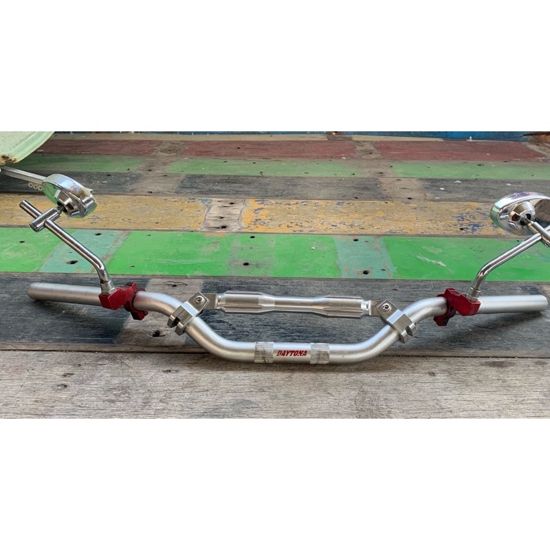 stang original daytona type low set pangkon spion dan spion kondisi second no minus (BUKAN BARU)