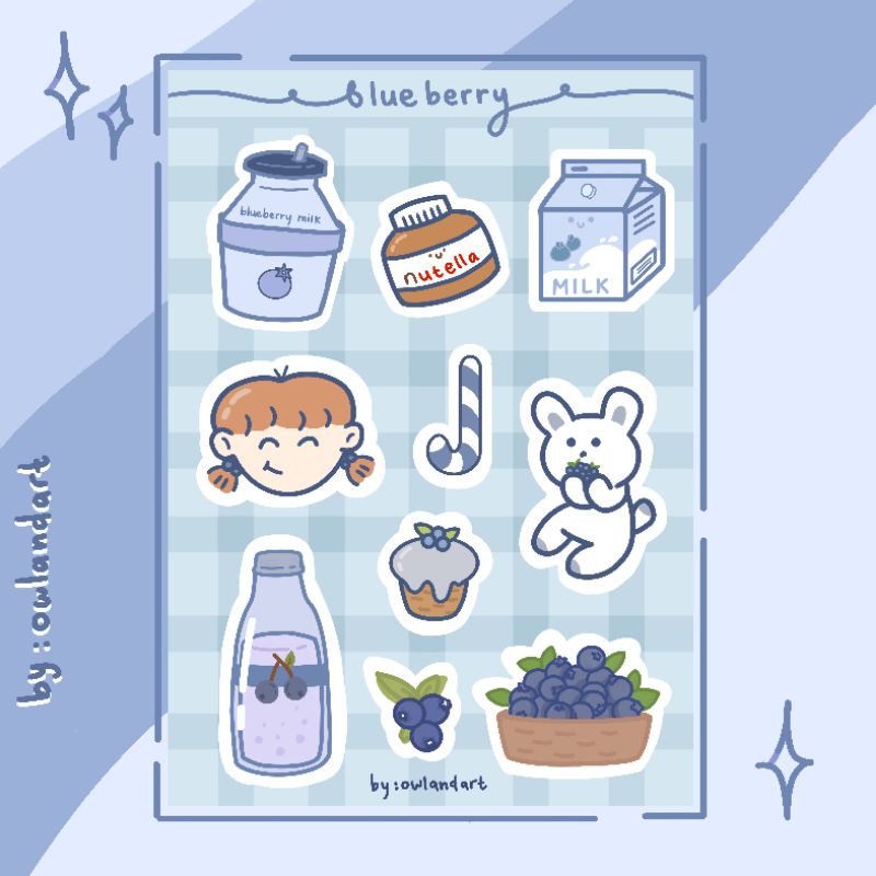 

STICKER DECO - BLUEBERRY