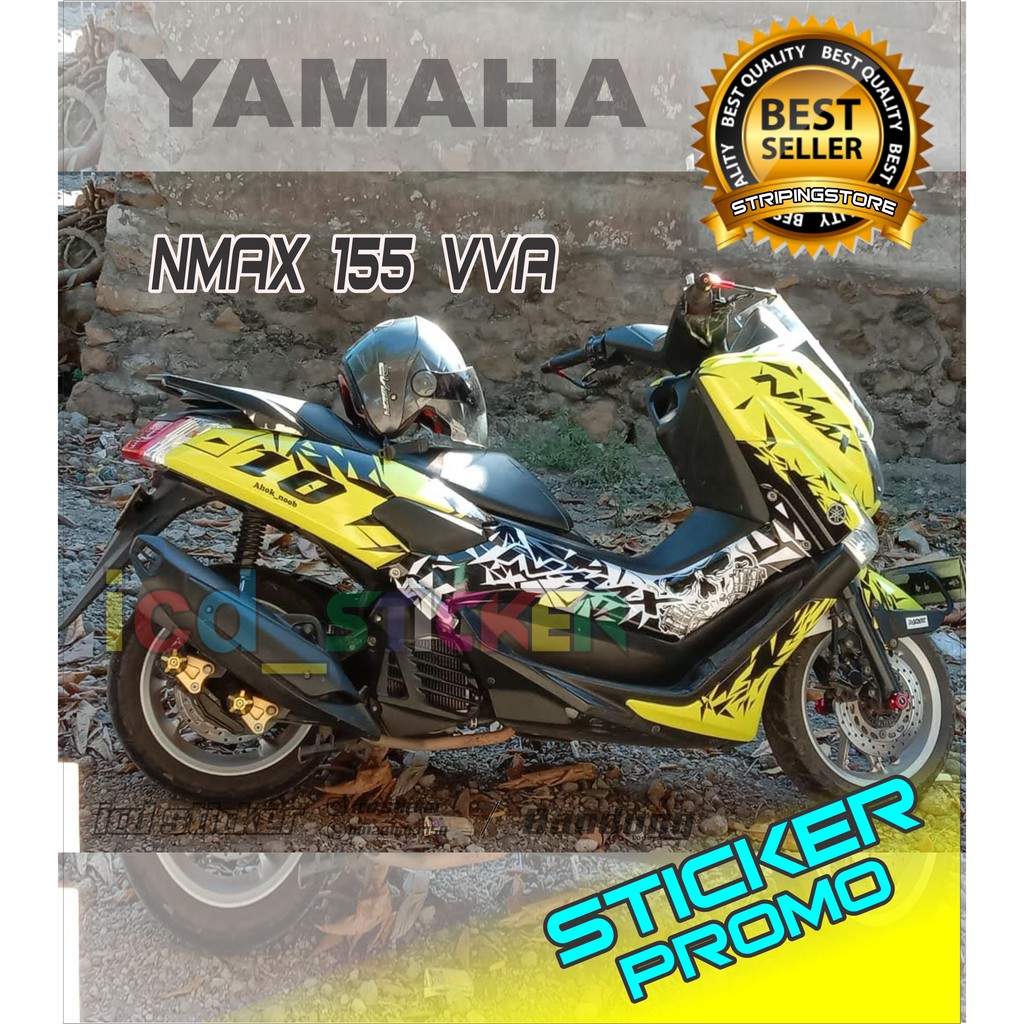 decal nmax grafis semi kuning lemon / nmax 155 decal full body