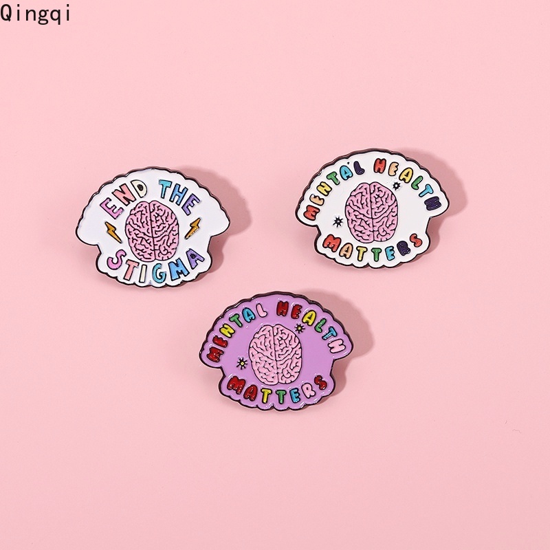 Bros Pin Enamel Bentuk Kartun Otak Warna-Warni Untuk Hadiah Teman