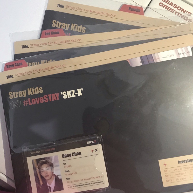 Stray Kids SKZ-X 1st Fanmeeting Official Merch Postcard and ID Card File Set Sealed Without POB Bang