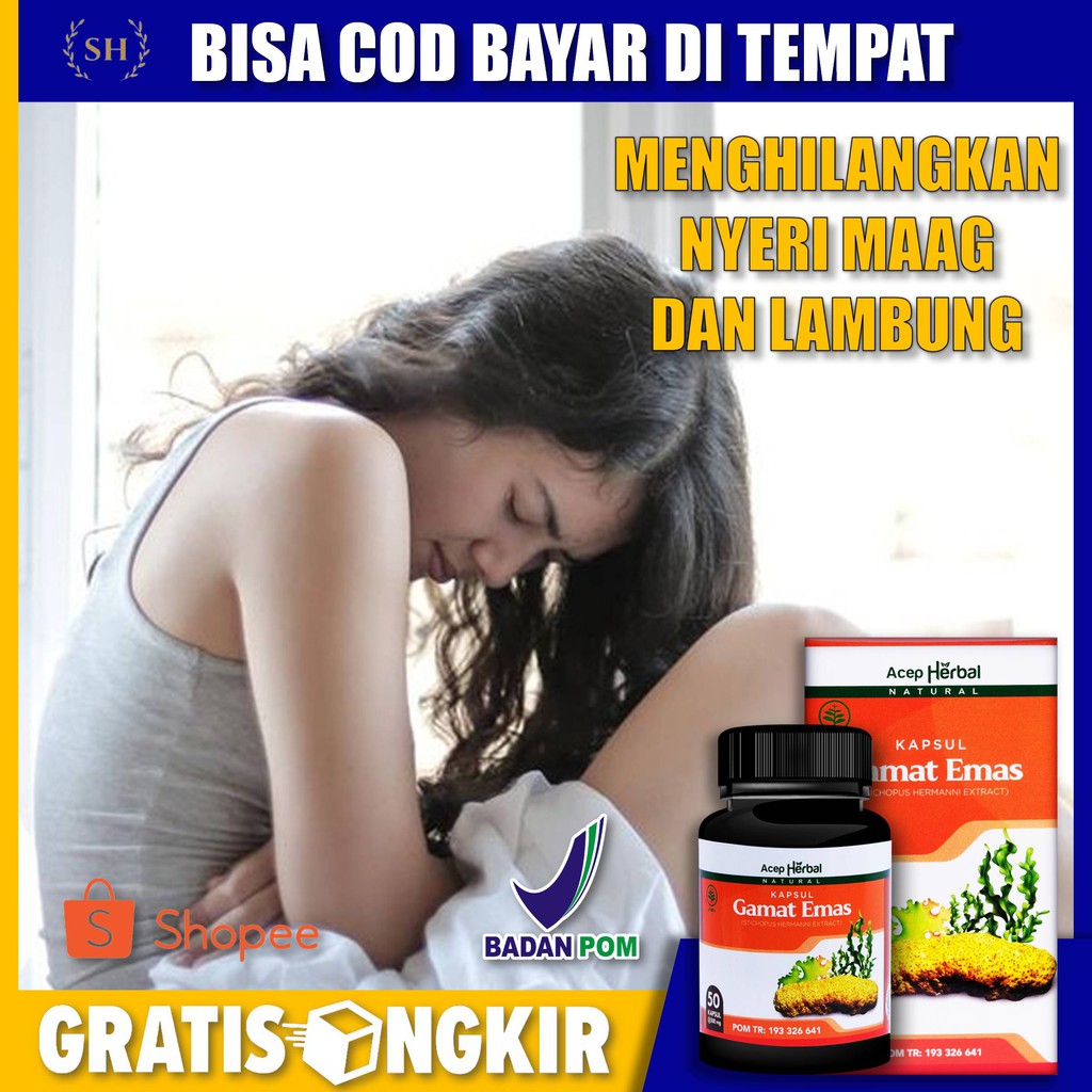 Obat Maag dan Asam Lambung Obat Herbal Maag Obat Maag Kronis - Kapsul Gamat Emas Asli 100%