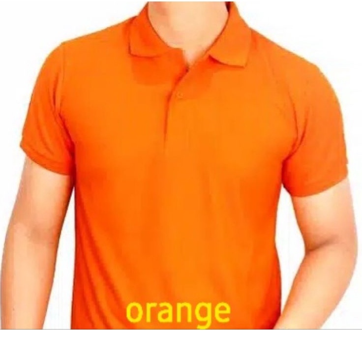 KAOS POLO SHIRT/KERAH POLO POLOS (A)-oren