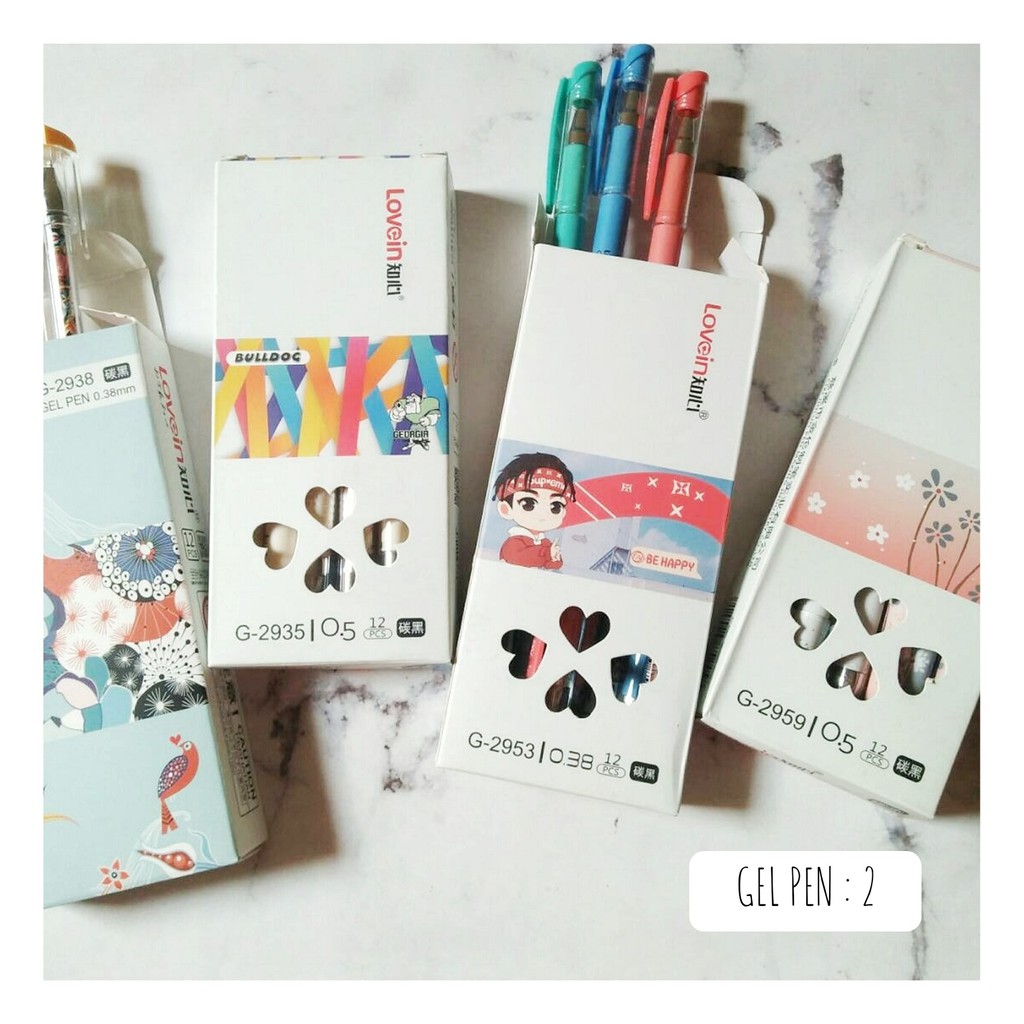 

Bolpen gel / Pulpen Gel / Gel Pen Lovein Zhi Xin 1 lusin