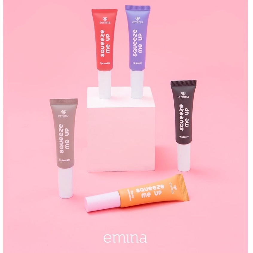 ⭐ BAGUS ⭐ EMINA SQUEEZE ME UP SERIES | Concealer Lip Matte Lip Glass Browcara