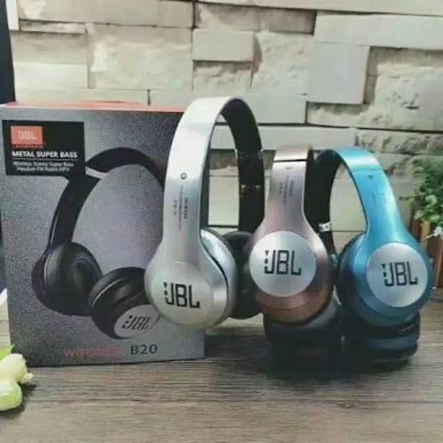 Headphone Bluetooth JBL B20 Super Bass - Bisa Pakai Memori