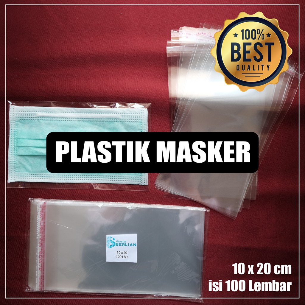 

10X20 CM PLASTIK OPP (SEAL/LEM) TEBAL 18 MIC ASLI / PLASTIK KEMASAN / PLASTIK MASKER