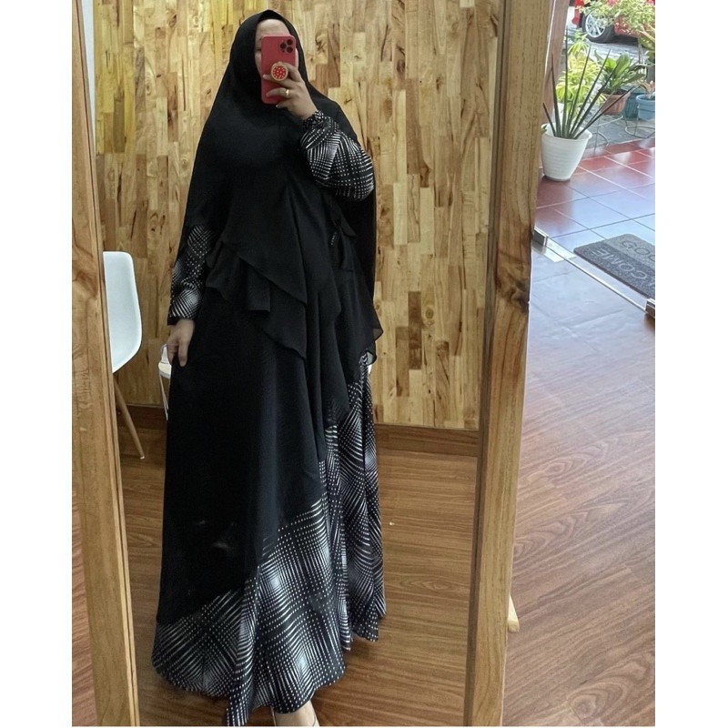 armany mix dress by bilqis zafira