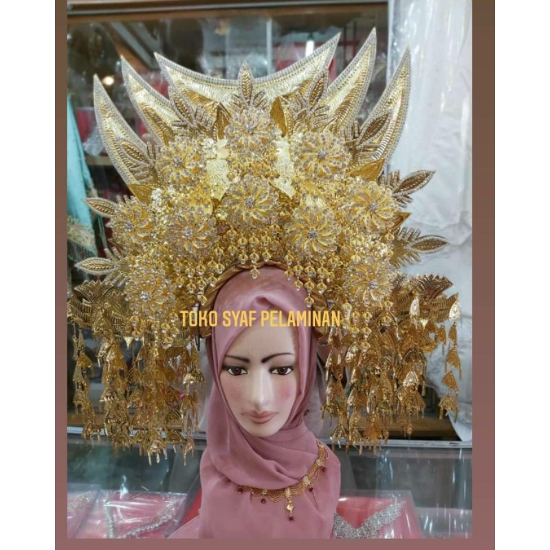 sunting pengantin rumah adat / sunting minang