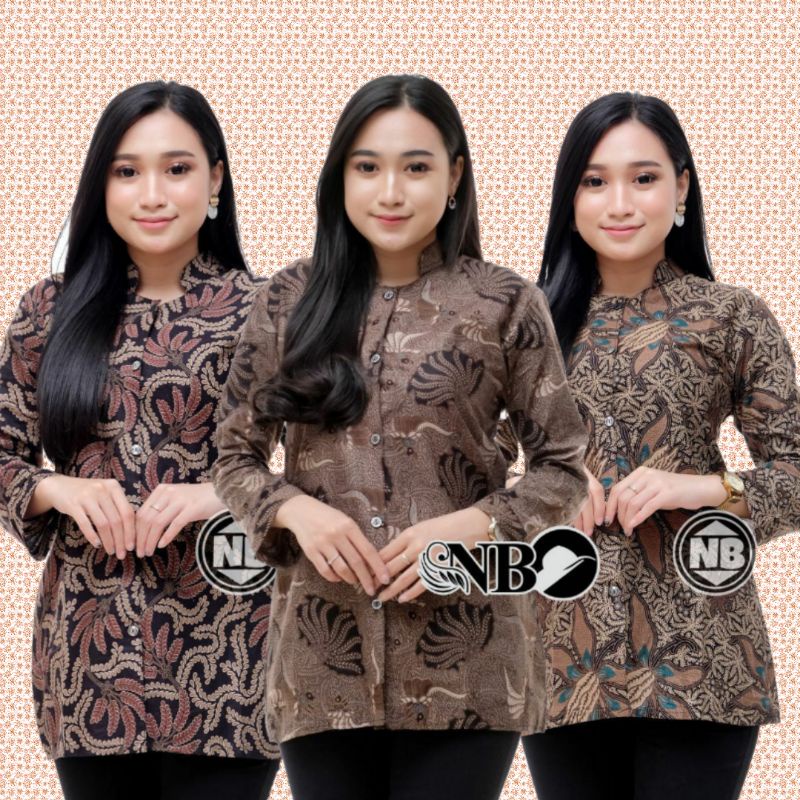 [ TERBARU ] ATASAN BATIK WANITA KERJA KANTOR ORI SHABIRAH BATIKSOLO BLOUSE BLUSEBATIK BATIKMODERN