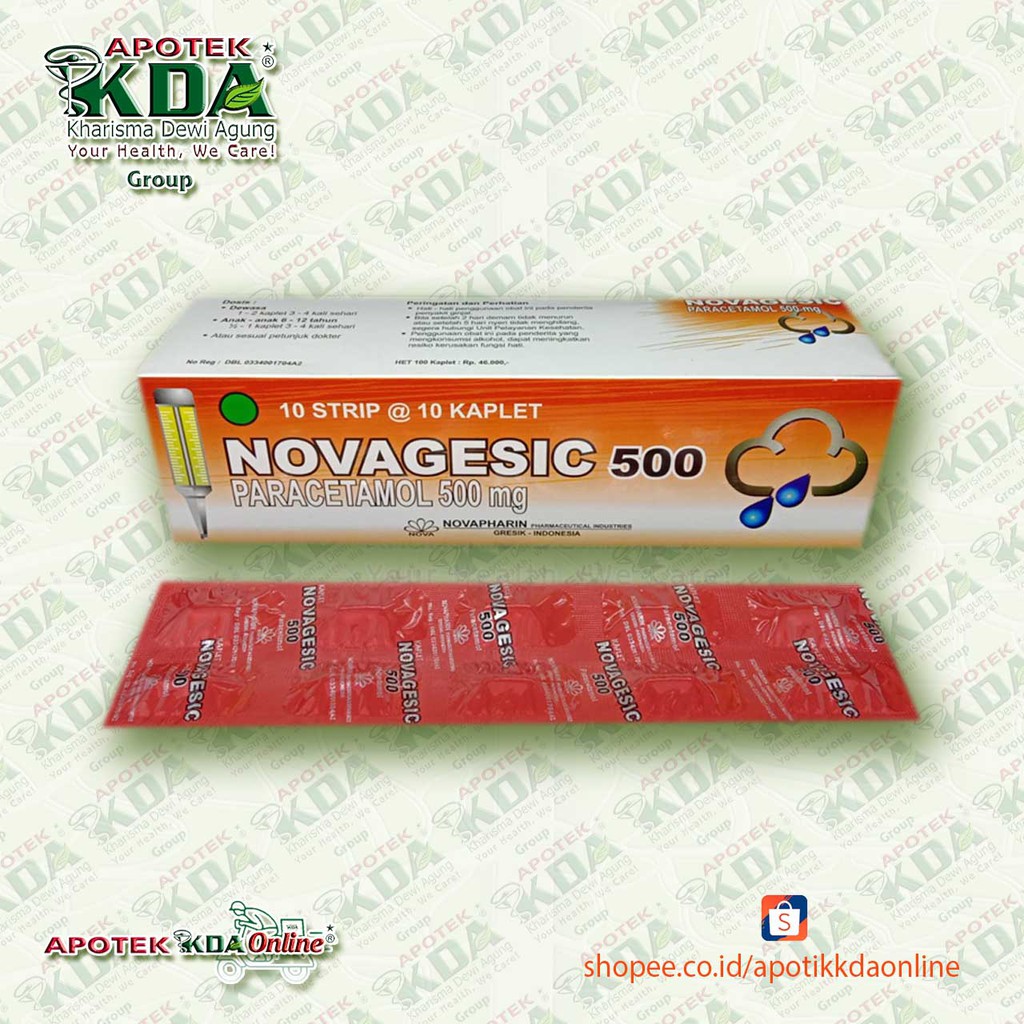 Novagesic 500 Isi 10 Kaplet Paracetamol 500 Mg Isi 10 Kaplet Shopee Indonesia