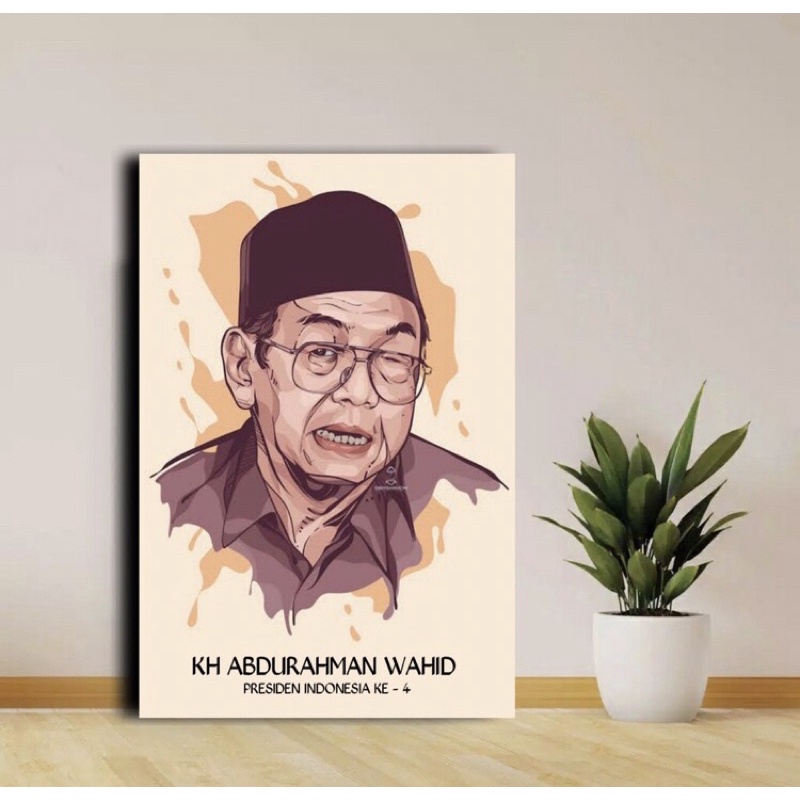 hiasan dinding poster papan mdf KH. Abdul Rahman Wahid ( Gus Dur )