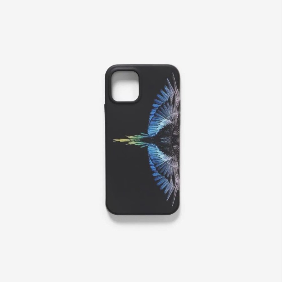 Mrcelo Burlon FW21 Wings iPhone 12 / 12 Pro Case Black Light Blue