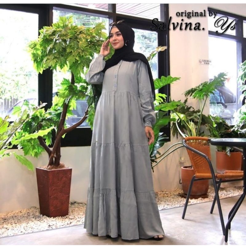 Gamis Salvina lengan balon