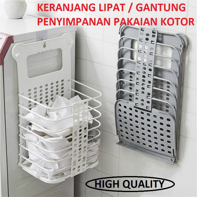 Keranjang Baju Lipat Keranjang Baju Gantung Tempat Baju Kotor / Laundry bag / Keranjang gantung