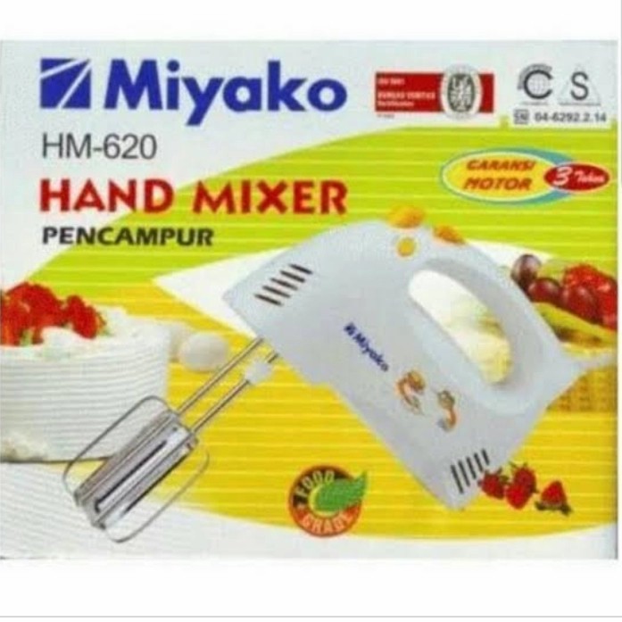 MIYAKO Hand Mixer / MIxer Tangan HM 620 - Garansi Resmi 1 Tahun