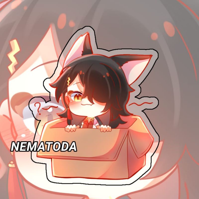 Gantungan Kunci Luxiem Nijisanji Akuma Fox - Keychain Anime Vtuber Akuma Fox