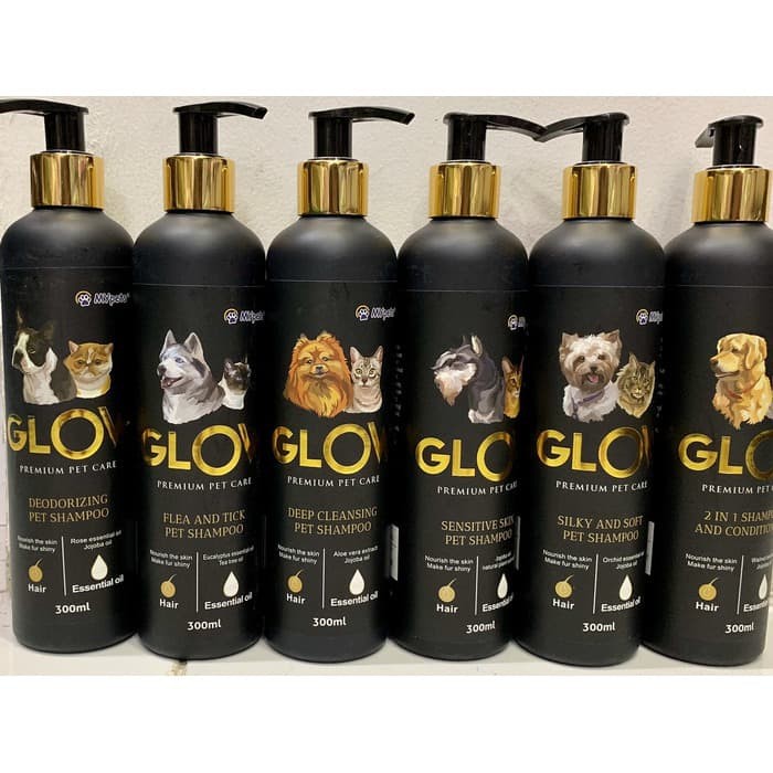 Glow Shampoo Premium 300ml - Shampoo Kucing Anjing Whitening Pet Shampoo