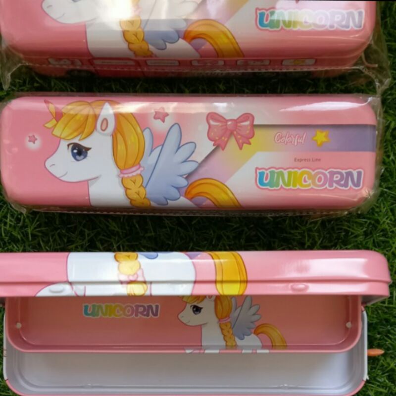 

Tempat pensil unicorn bis tingkat bisa pull back / Tempat pensil bis unicorn tingkat ada roda pull back