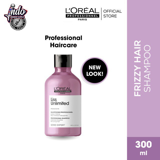 PROMO! 100% ORIGINAL Loreal Serie Expert Prokeratin Liss Unlimited Shampoo 300 ml / Pelembut Rambut