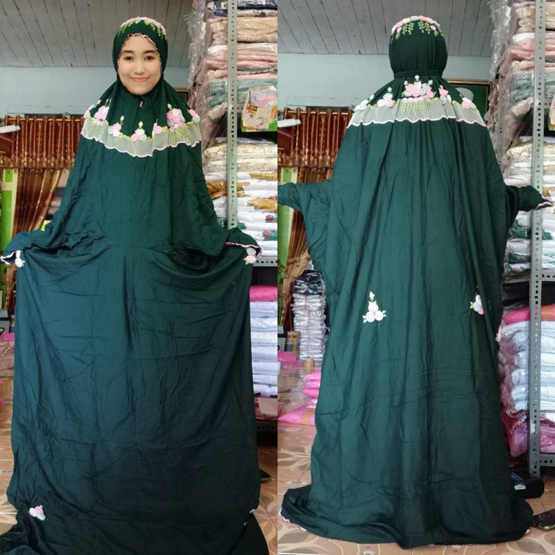 Mukena Terusan Dewasa Rayon Tile Kalung