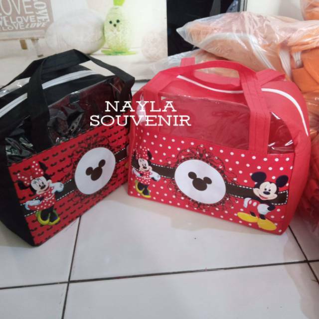 

Tas souvenir ultah model busur mickey mouse