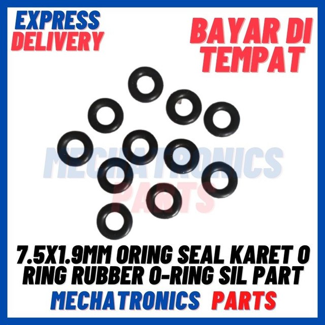 [DEV-9381] 7.5X1.9MM ORING SEAL KARET O RING RUBBER O-RING SIL PART AIR OIL OIL