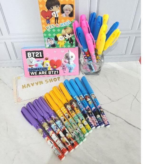 

PROMO 11.11 (yuc-234) (12pc) pen gel BTS BT-21/GEL PEN BTS BT21/PEN BTS BT-21/bolpen gel BTS murah d