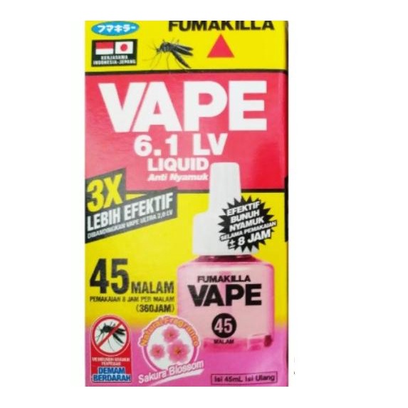 VAPE LIQUID ELEKTRIK REFILL | FUMAKILLA ANTI NYAMUK 45 MALAM SAKURA