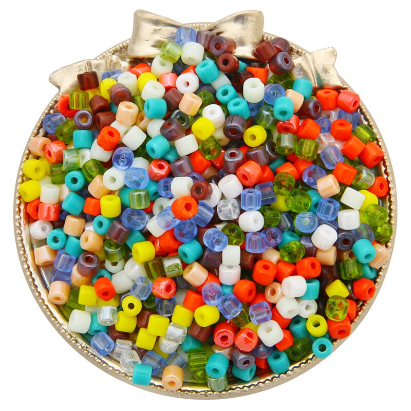 150pcs Manik-Manik Kaca Czech Bentuk Silinder Ukuran 4x5mm Untuk Membuat Perhiasan Gelang Kalung
