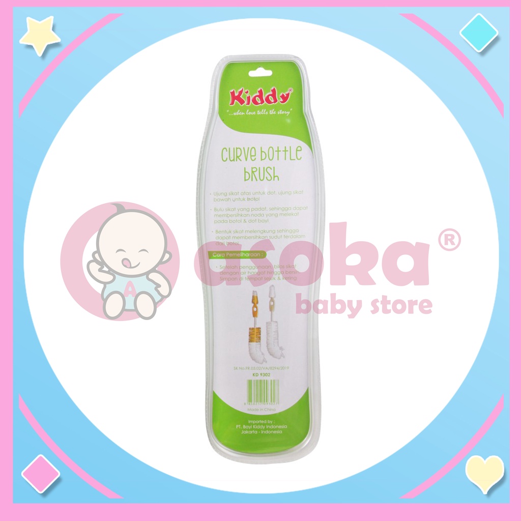 Kiddy Baby Curve Bottle Brush Sikat Botol Bayi ASOKA