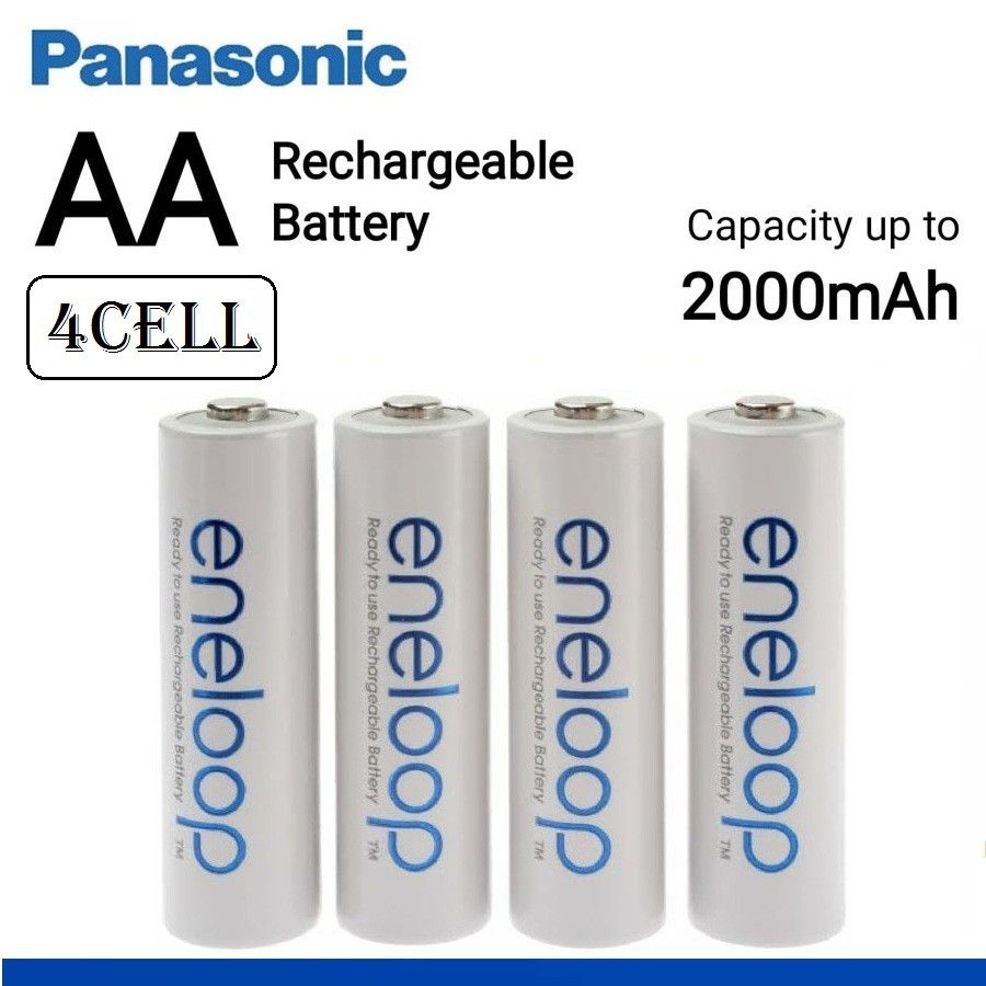 Baterai Panasonic Eneloop Rechargeable Battery AA 1900mAh isi 4 pcs