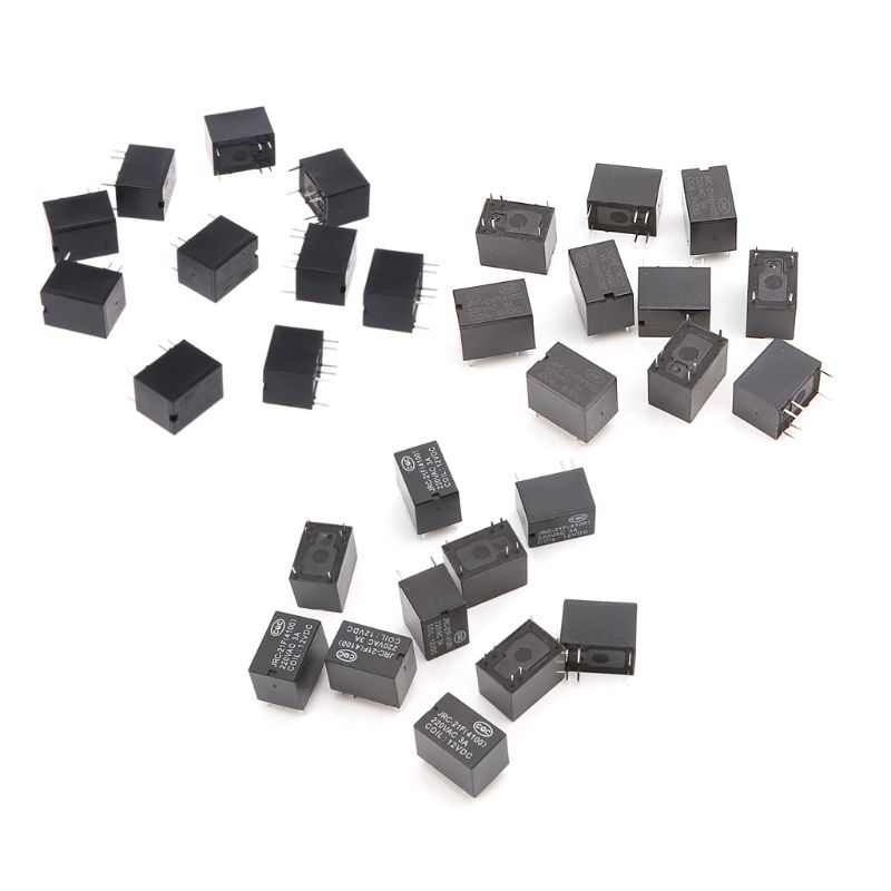 Gro 10pcs JRC-21F 4100untuk DC Mini Power Relay 6-pin PCB Mount Circuit Board Relays