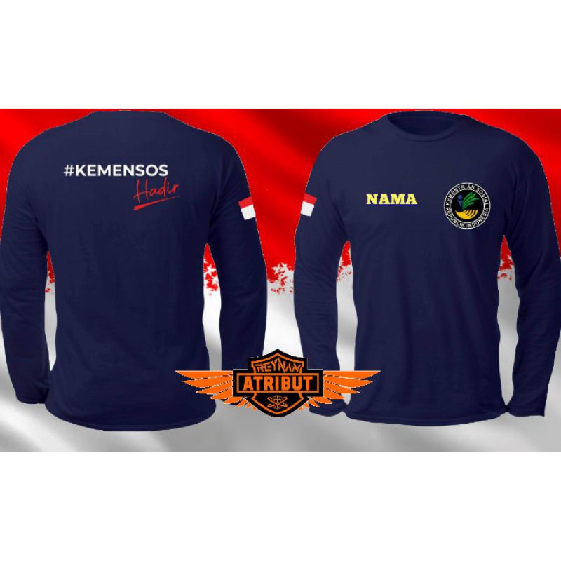 Kaos Lengan Panjang KEMENSOS HADIR