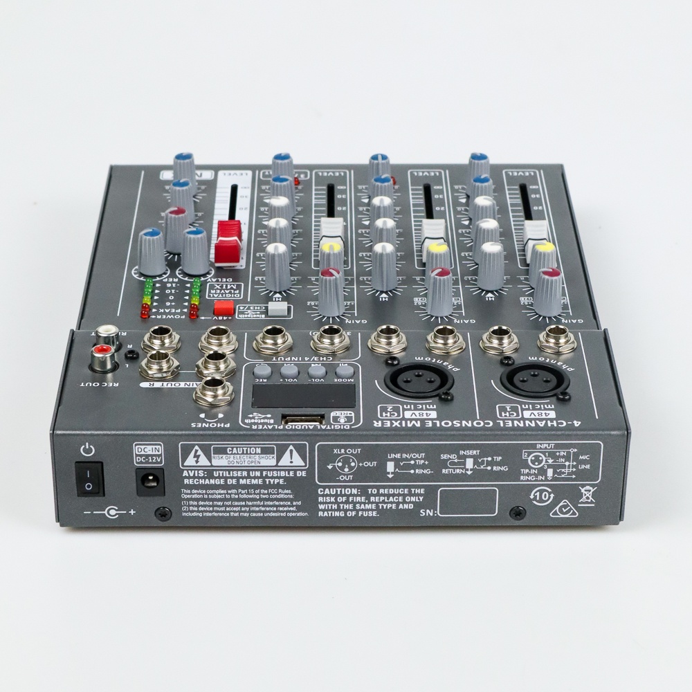 LEORY Mini Portable LIve Audio Mixer Karaoke DJ 4 Channel - 647867