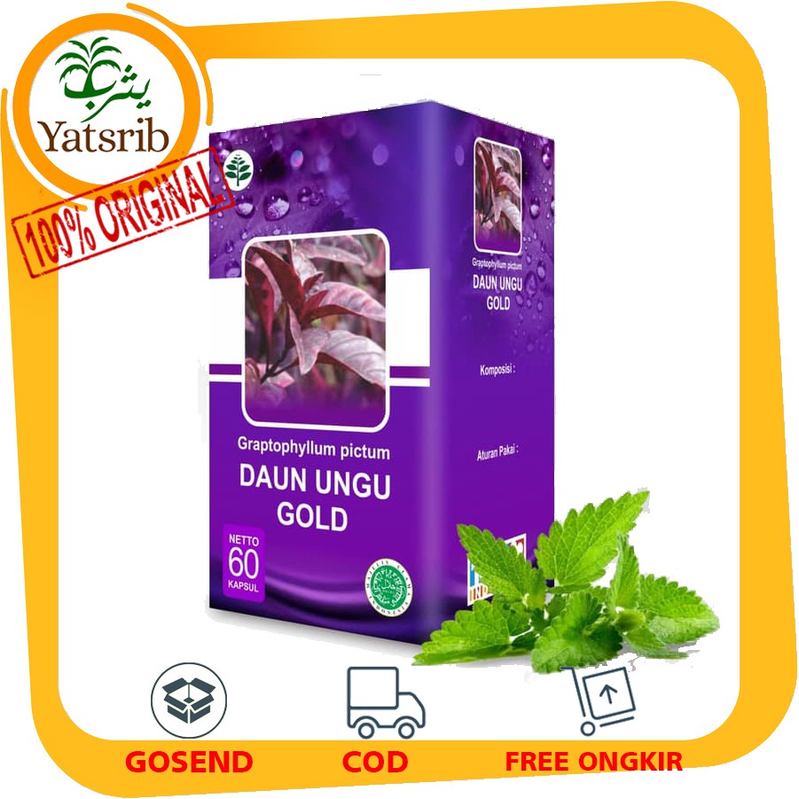 DAUN UNGU 60 KAPSUL / Obat Wasir / Obat Ambeien / Obat Wasir Herbal