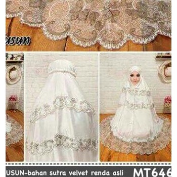 ► alat sholat wanita/mukena satin list bunga/bordir bunga/KD 3 SUSUN ➣