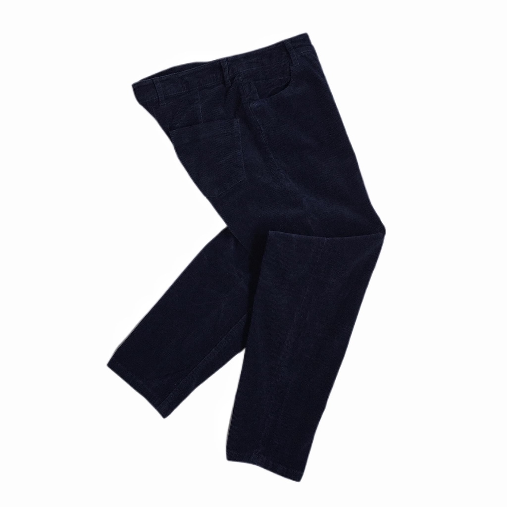 Corduroy Stretch Pants Indigo Blue Lapiaf Baggy fit Celana Corduroy Celana Curduroy